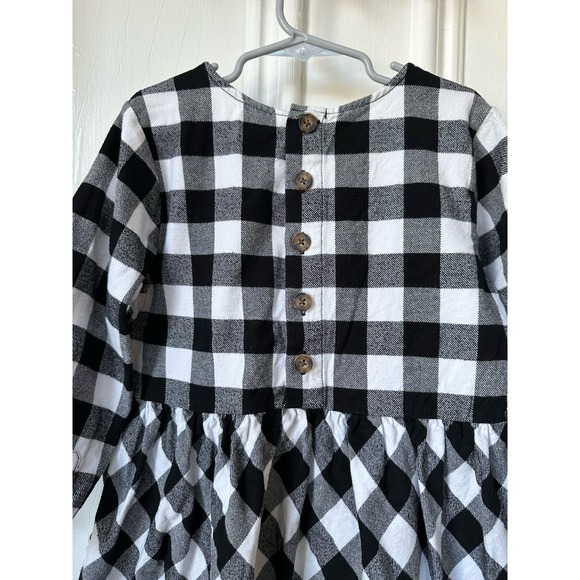 Hanna‎ Andersson Gingham Flannel Button Back Dress Sz 130 (8) - Picture 4 of 9